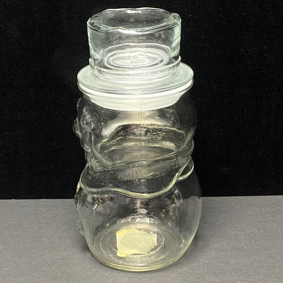 Glass Snowman-Shaped Jar With Airtight Lid Christmas Decor Goodies Libbey - Picture 7 of 10